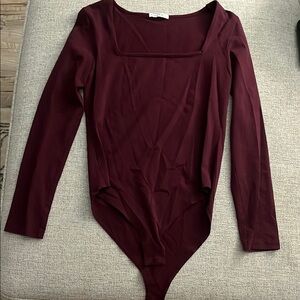 burgundy bodysuit